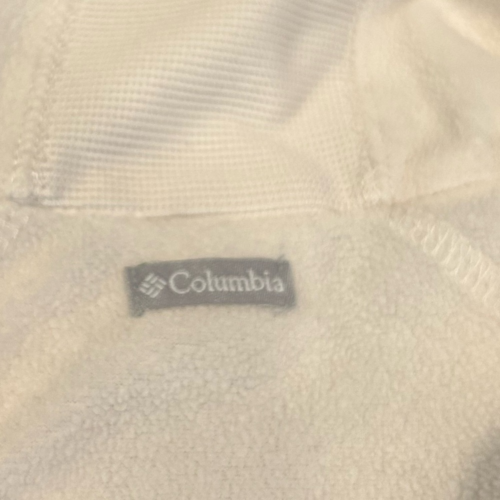 Columbia 3/4 Zip Women’s Size Small White Fleece - Picture 4 of 5